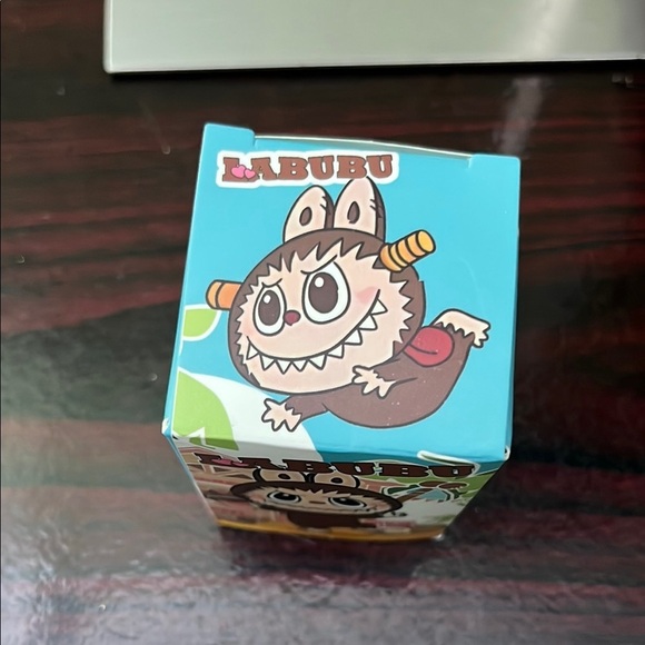 Labubu Blue Keychain Toy #2 & Large Pink Pom Pom - Picture 8 of 12